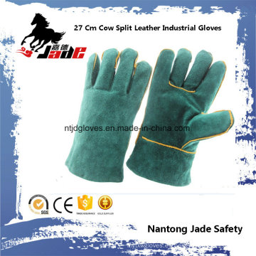 27cm cuero de vaca Split cuero de seguridad industrial guantes de trabajo de soldadura